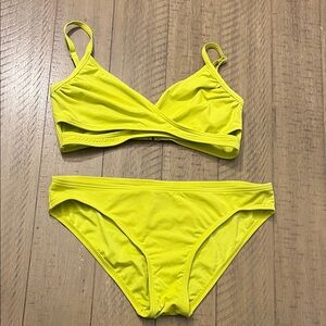 Vince Camuto Bright Neon Yellow Swimwear Top